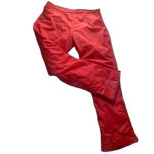 Vintage 70s Mountain Products Corp Red Nylon Quilted Ski Pants Size L